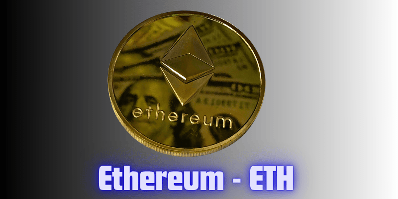 इथेरियम (ETH) का लोगो, जो इसके स्मार्ट कॉन्ट्रैक्ट्स प्लेटफॉर्म और Web3 की नींव को दर्शाता है।